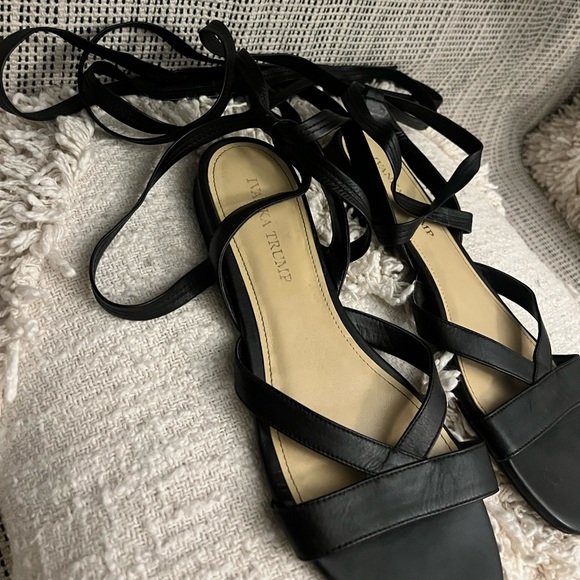 Leather Lace-up Gladiator Sandals - Picture 5 of 7